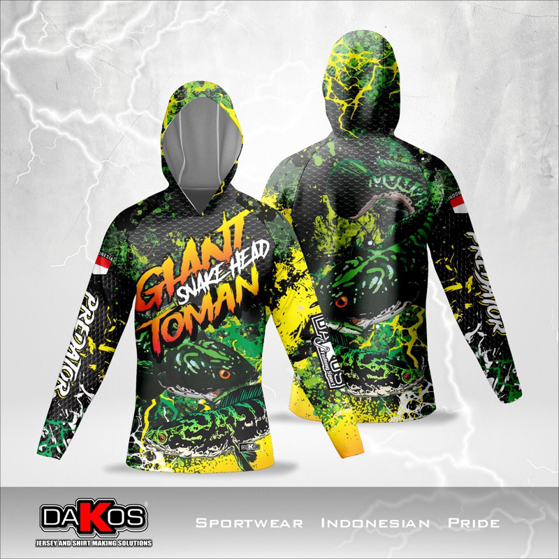 Baju Mancing ikan Toman Gabus Sneakhead Jersey pancing Fullprint / Jersey Casting Toman / kaos manci
