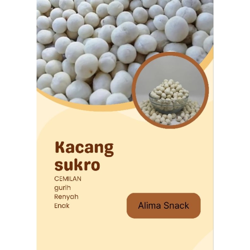 

Kacang Sukro / Kacang atom / Sukro putih 500 gram 1 kg