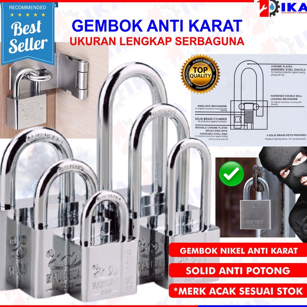 Get It Now Gembok Stanless Anti KaratAnti MalingGembok Anti RustGembok Anti Cut Gembok Rumah Pagar G