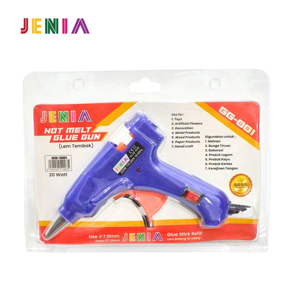 

Hot Melt Glue Gun Jenia GG-001 20watt On-Off