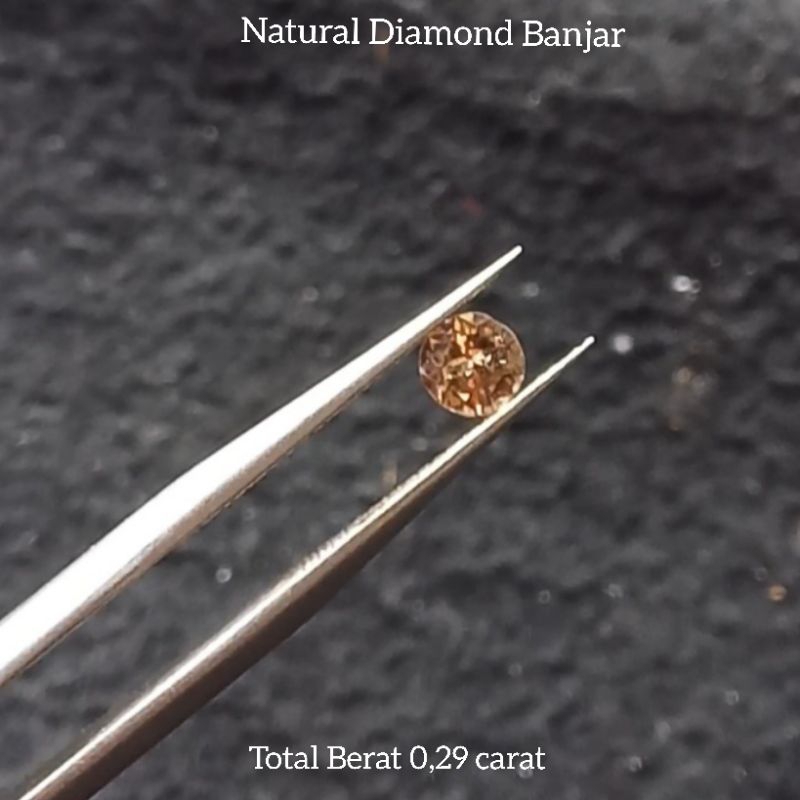 Berlian Banjar / Intan 0,29 carat warna brown