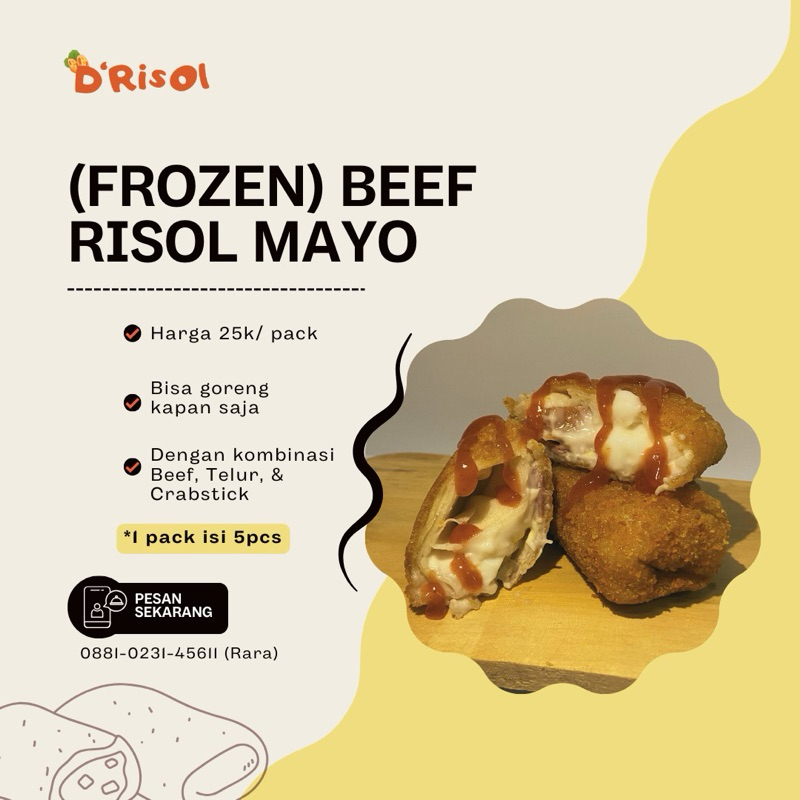 

D'Risol Beef Riso Mayo (Frozen) PREMIUM