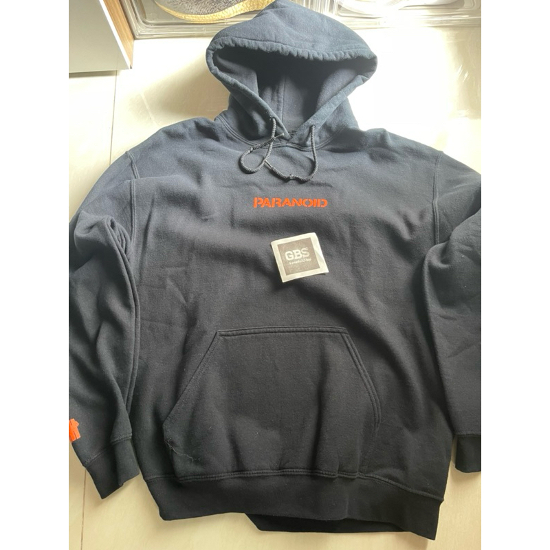 Preloved ASSC x Undefeated Paranoid Hoodie Jacket Black Orange