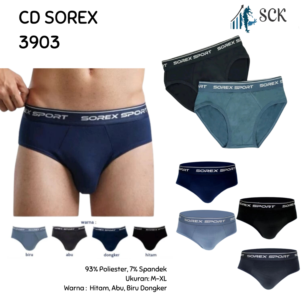 CD Pria SOREX 3903 - 3904 Model Celana Dalam dan Boxer Laki / Pakaian Dalam Cowok SOREX - sckmenwear