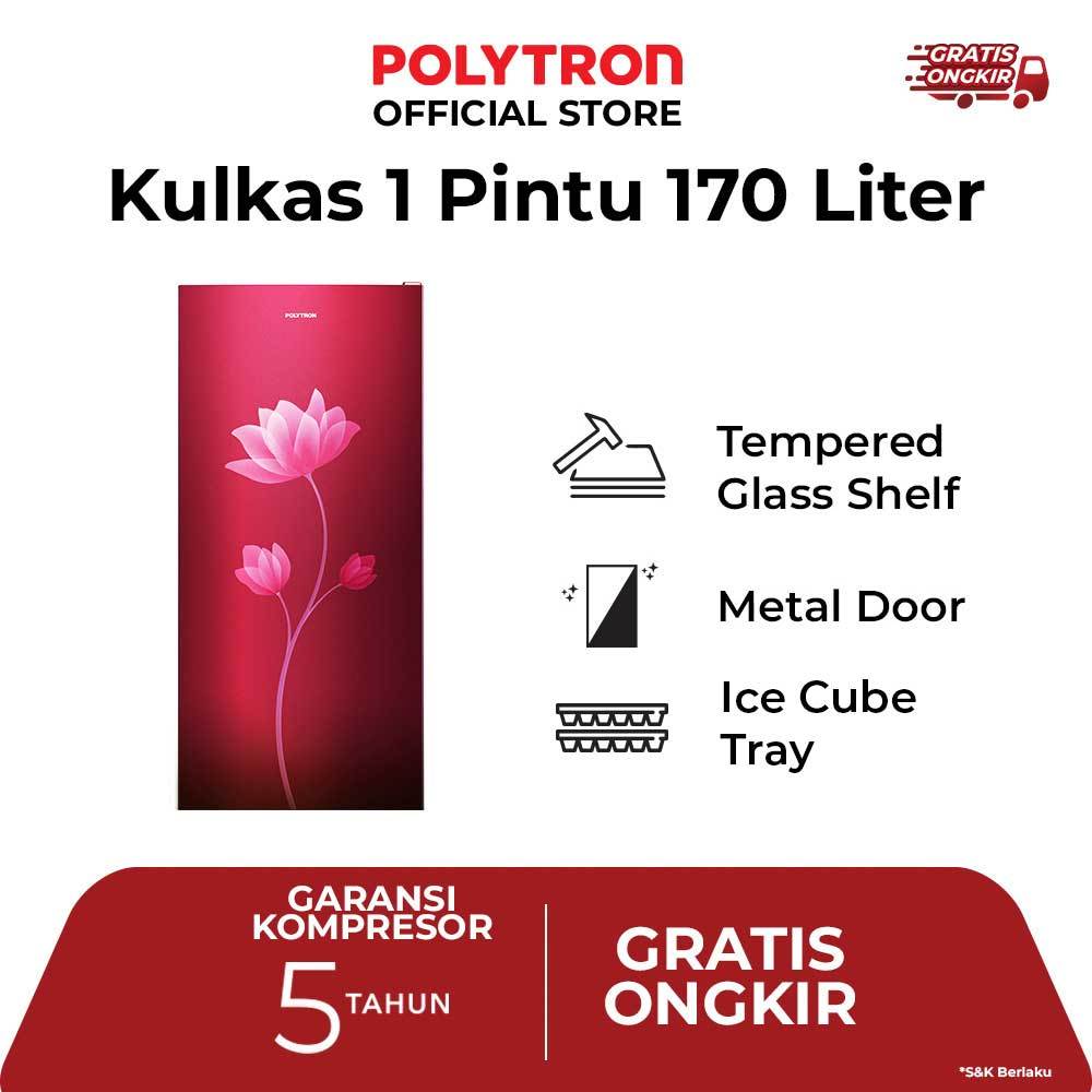 POLYTRON Kulkas 1 Pintu Metallic Series 170 liter PRB 179R