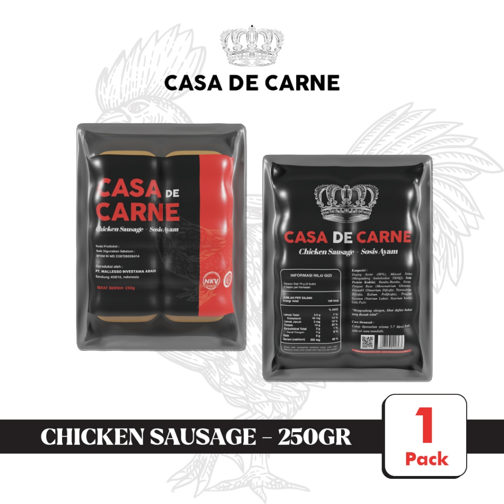 

CASA DE CARNE - Premium Chicken Sausage 250g | Sosis Ayam Premium