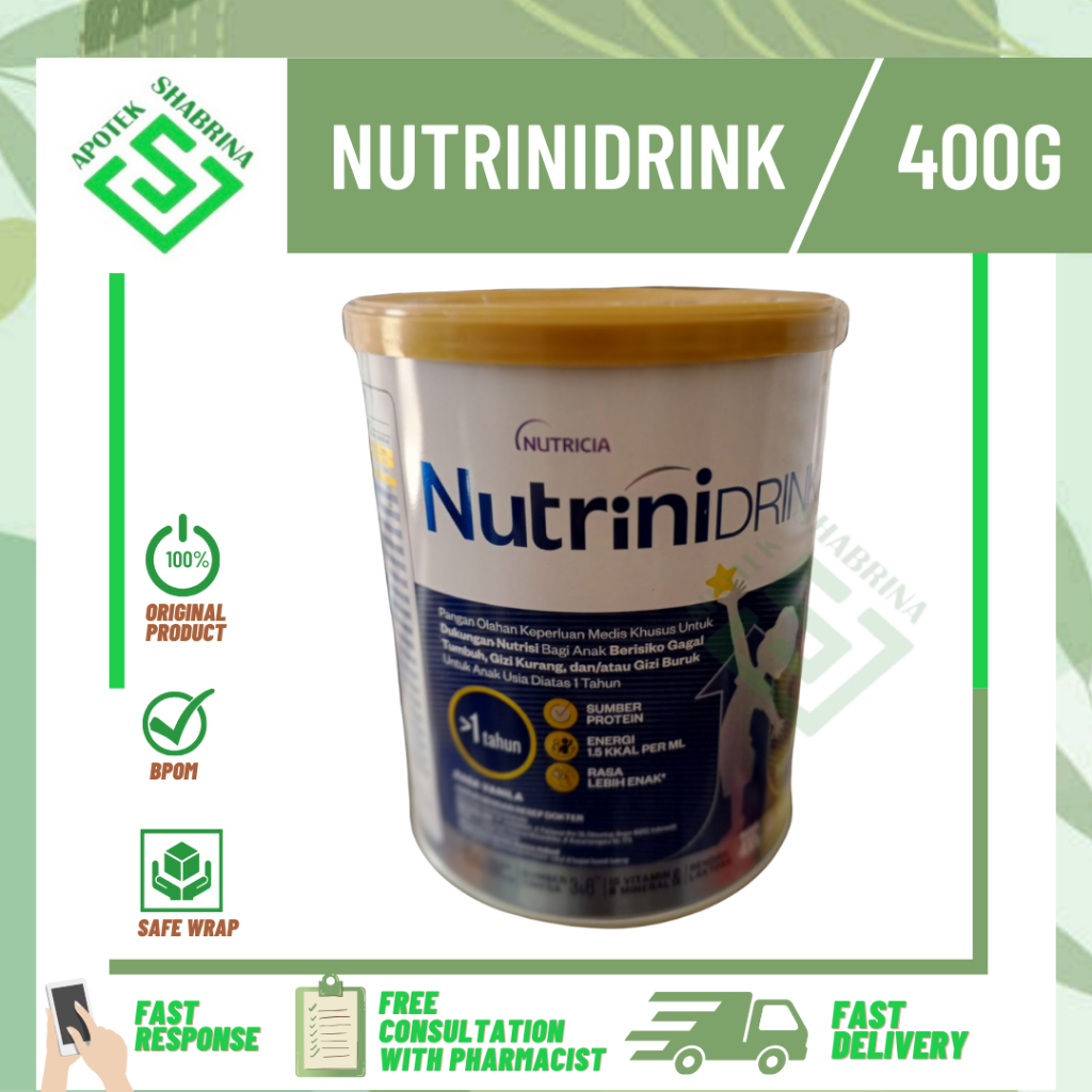 NUTRINIDRINK POWDER VANILLA / 400GR / KALENG