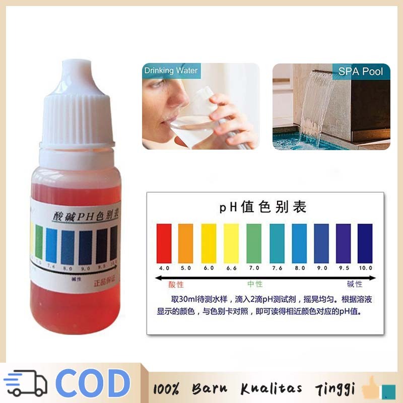 Ph Tetes Air Cairan Tes Ph Air Water Ph Test Liquid Ph Drop Pengecek Ph Air