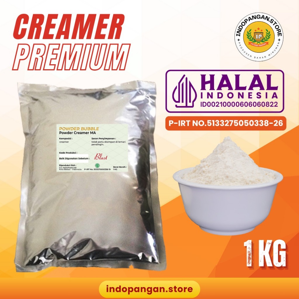 

Creamer Premium 1 Kg / Krimer Premium 1 Kg (Cocok untuk campuran kopi, milk shake, ice blend, dll)