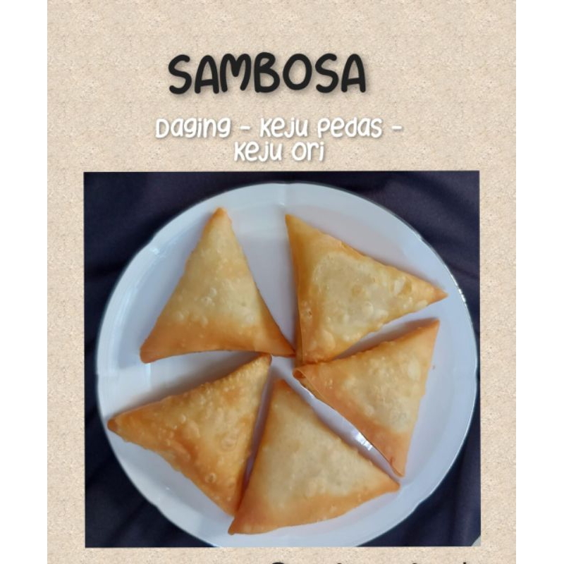 

Sambosa Daging | Keju Original | Keju Pedas Isi 8 Pcs