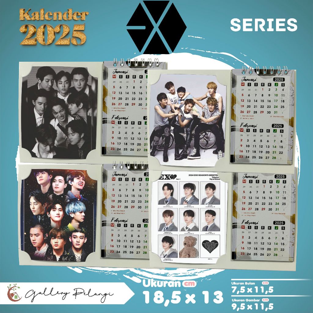 

Kalender EXO / kalender Meja EXO 2025 / Kalender duduk EXO 2025