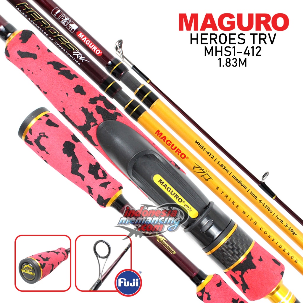 Joran MAGURO HEROES TRV | Ring Fuji | 183 201cm | 4-10 4-12lbs | Spinning BC | Travel Rod ~IMStore