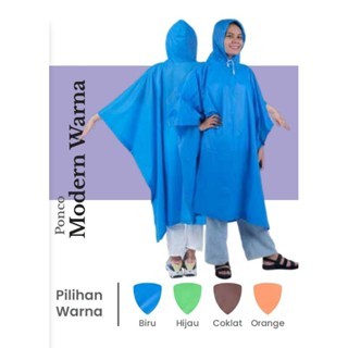 IBEX - Jas Hujan Ponco Modern Murah IBEX Poncho BIRU