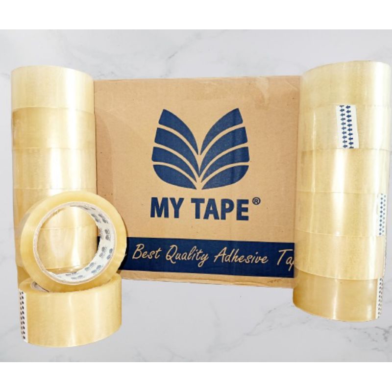 

Lakban Bening MY TAPE 48x100/Lakban putih/Lakban 100 yard,48 micron..qty 72 roll