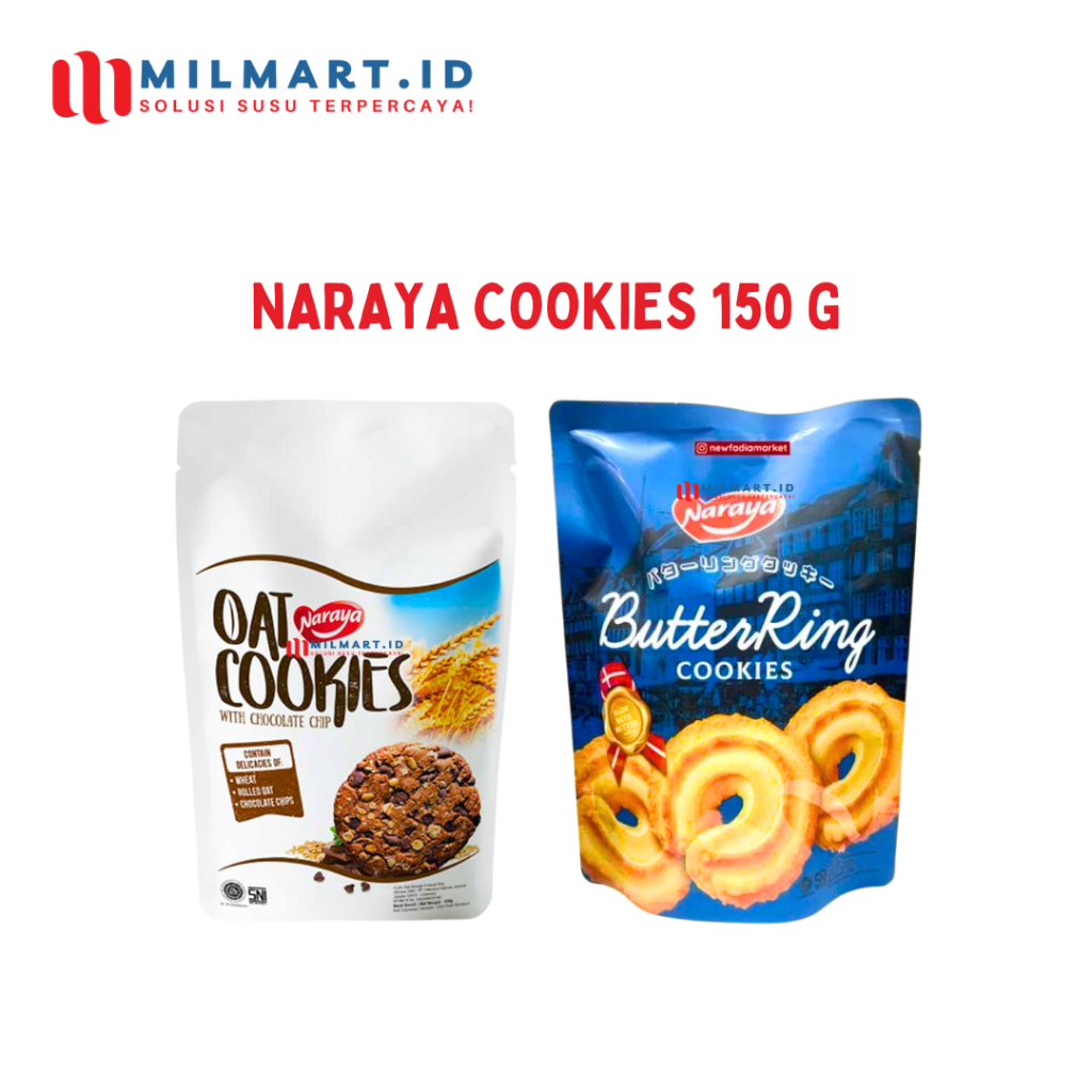 

NARAYA OAT COOKIES CHOCOLATE CHIPS/BUTTER RING BISKUIT IMPOR CAMILAN MALAYSIA