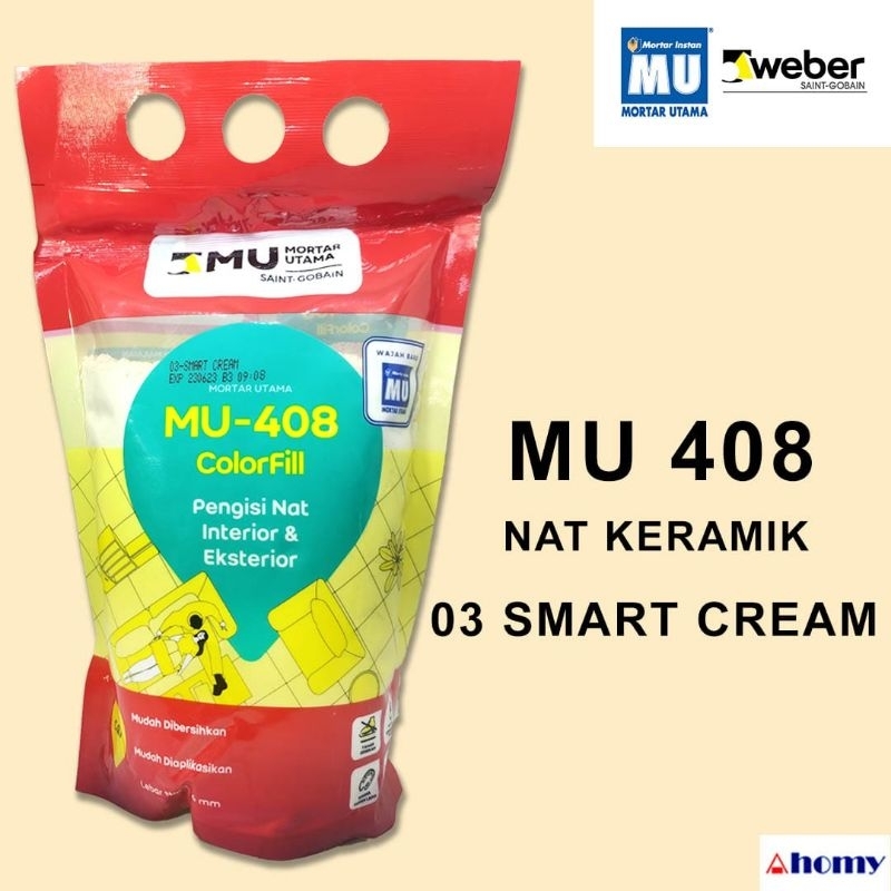 Nat Keramik MU 408 Pengisi Nat Tile Grout Semen Warna