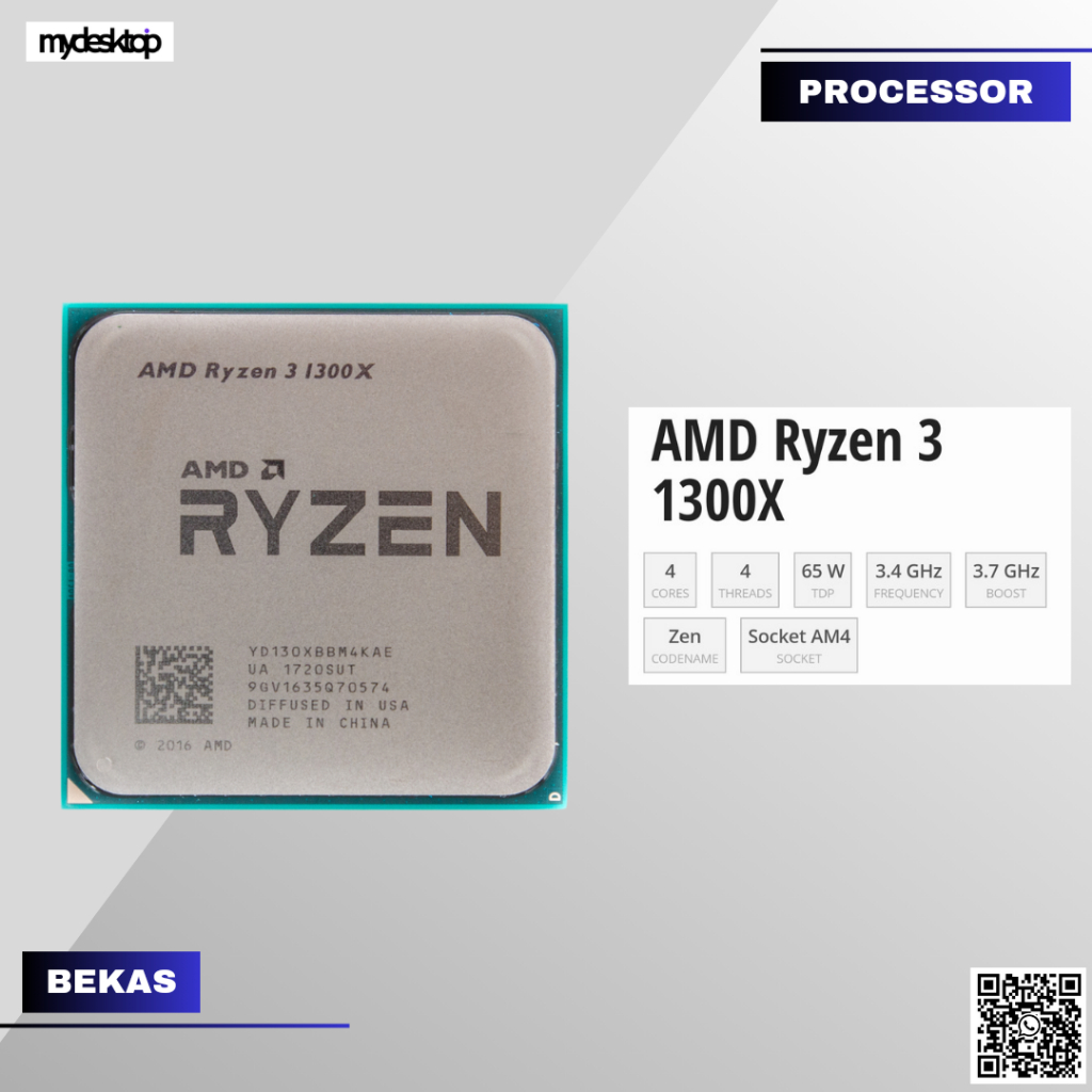 PROCESSOR AMD RYZEN 3 1300X 1200 AM4 DDR4