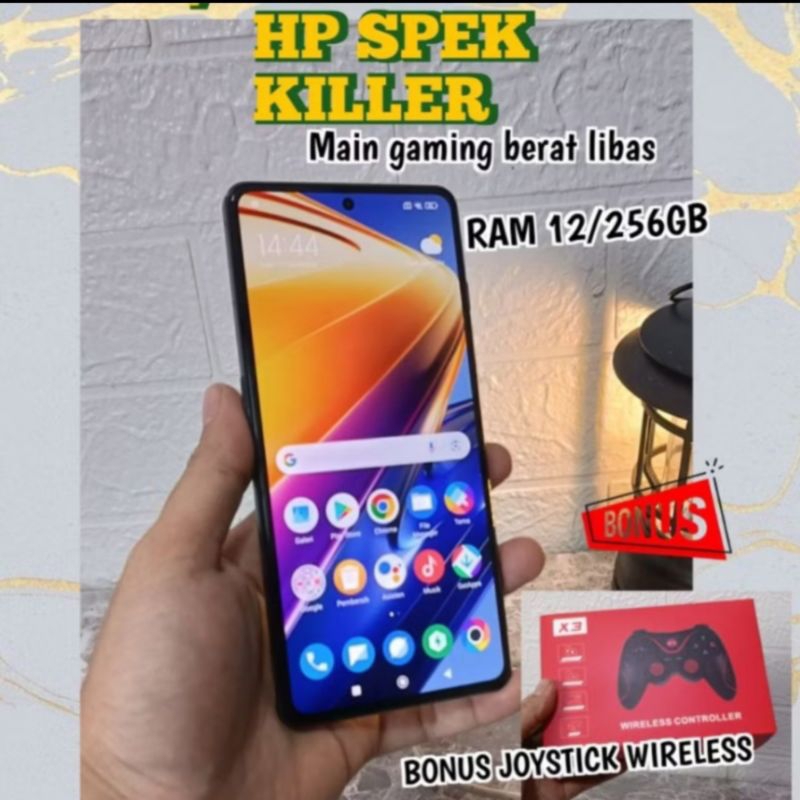 HP GAMING POCO F4 GT RAM 12/256GB BONUS JOYSTICK WIRELESS | SPEK GAHAR