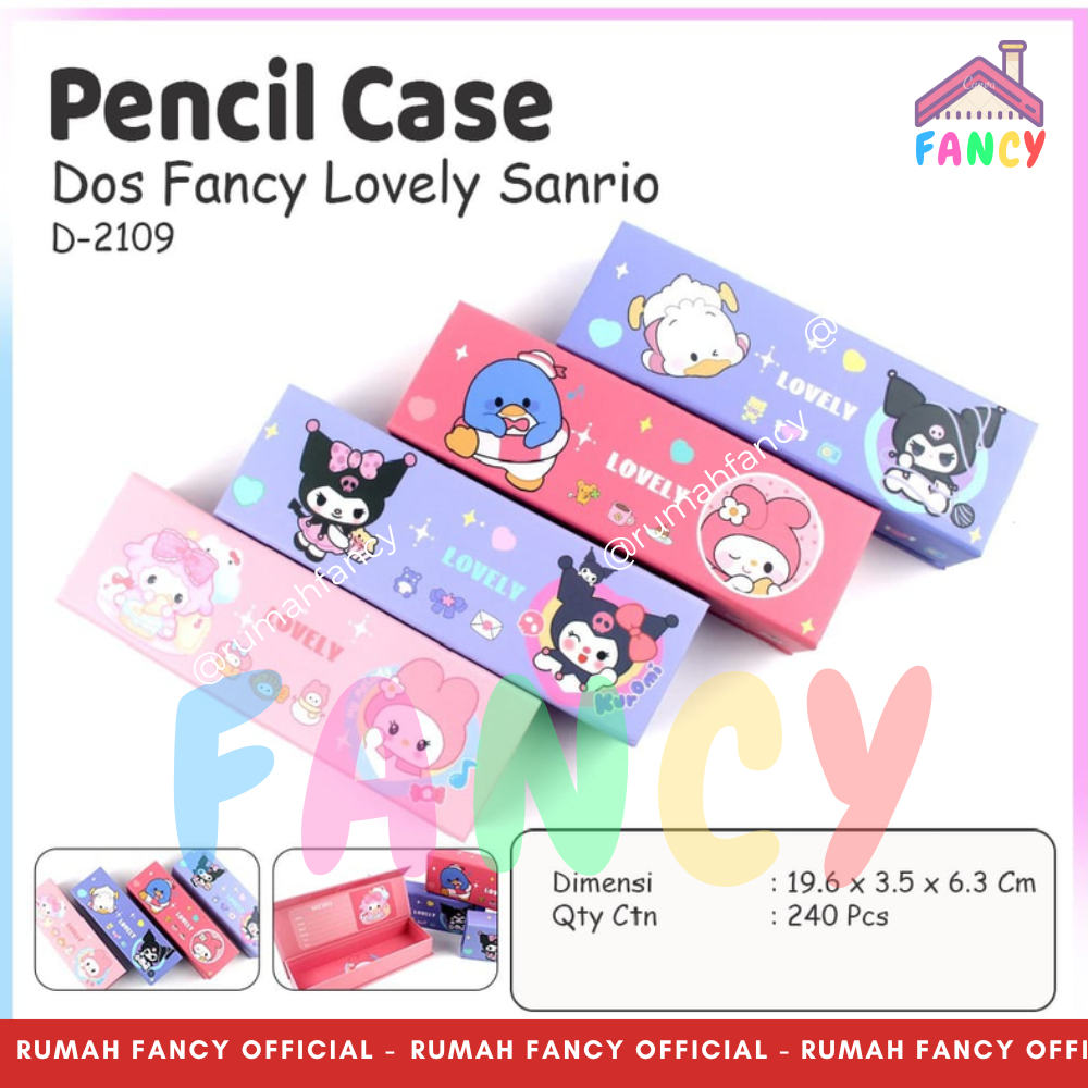 

[FREE DUS + BUBBLE] Tempat/Kotak Pensil Leaf Magnet Dus Lipat Gambar Fancy 2108 2109 KURO / MELODI