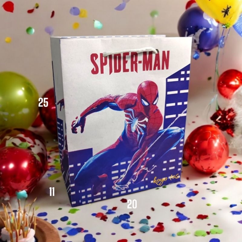 

paperbag karakter spiderman uk20x11x25