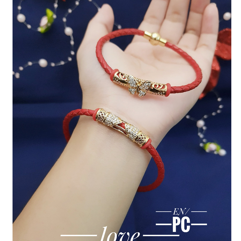 Gelang Wanita Kulit Merah Lve221
