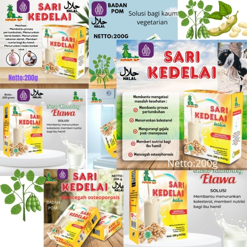 

SOYA SARI KEDELAI NagaSP 200gr Sachet BELI 2 GRATIS 1