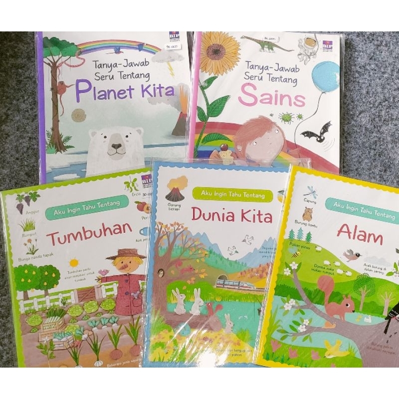 SALE BUKU SAINS ANAK. BUKU BIP GRAMEDIA. HARGA 30RIBUAN : TANYA JAWAB SERU TENTANG PLANET KITA; AKU 