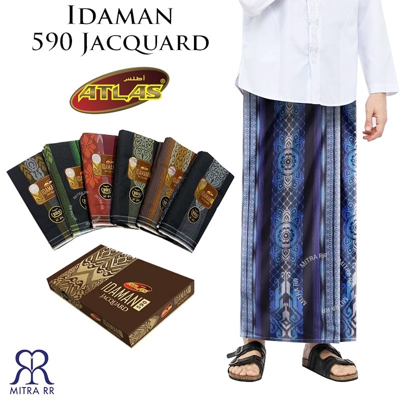 Sarung Atlas Idaman Jacquard 590 | Sarung Tenun Dewasa Motif Jacquard Atlas Idaman 1950