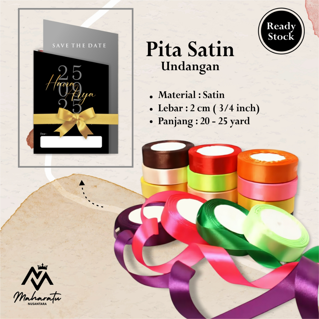 

PITA 2CM SATIN UNDANGAN - PITA SATIN UNDANGAN READY STOCK
