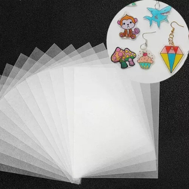 

Ready stock SHRINK FILM ( non PRINTABLE), shrink paper Glow in the dark, shrinky dink , shrink plastik kerajinan gantungan Tas, craft