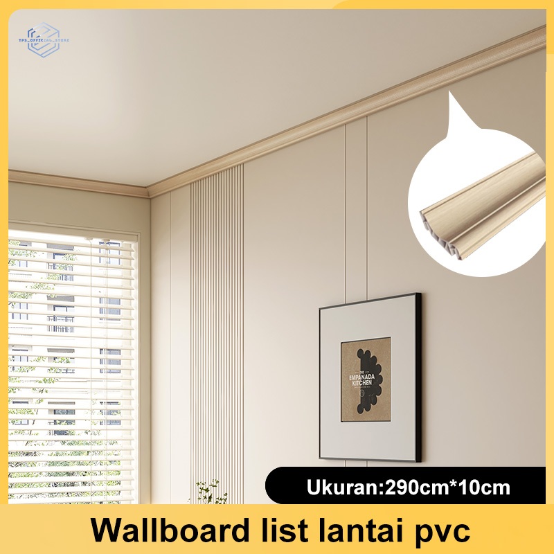Skirting PVC Plastik Kayu/LIST Lantai PVC//List plint Lantai dinding 10CM/bisa untuk atas maupun baw