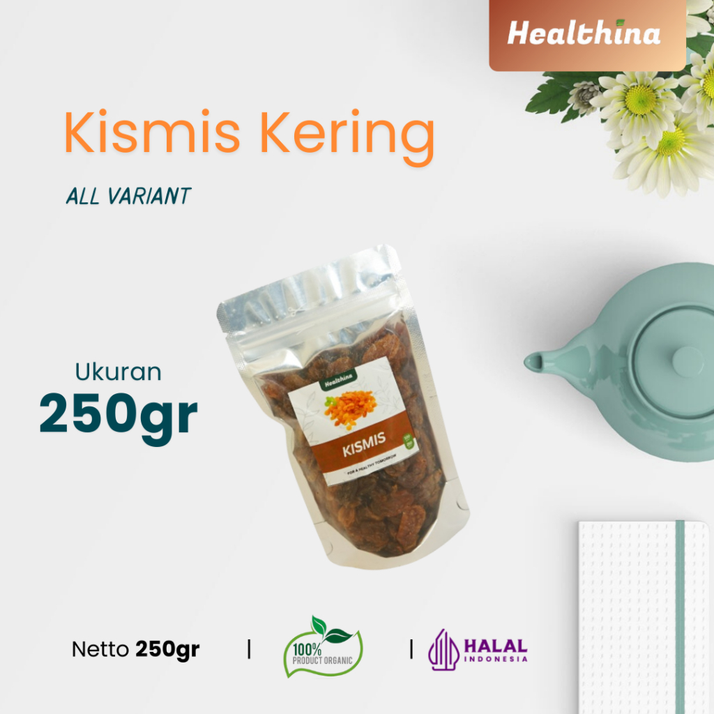 

Kismis Kering 250gr 100% Alami Organik Oleh-oleh Haji Umroh COD Makassar