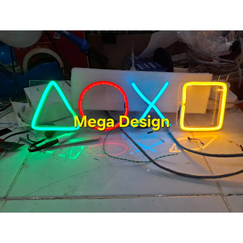 Neon Flex GAMING - lampu GAMING - Neon Sign dengan Logo GAMING