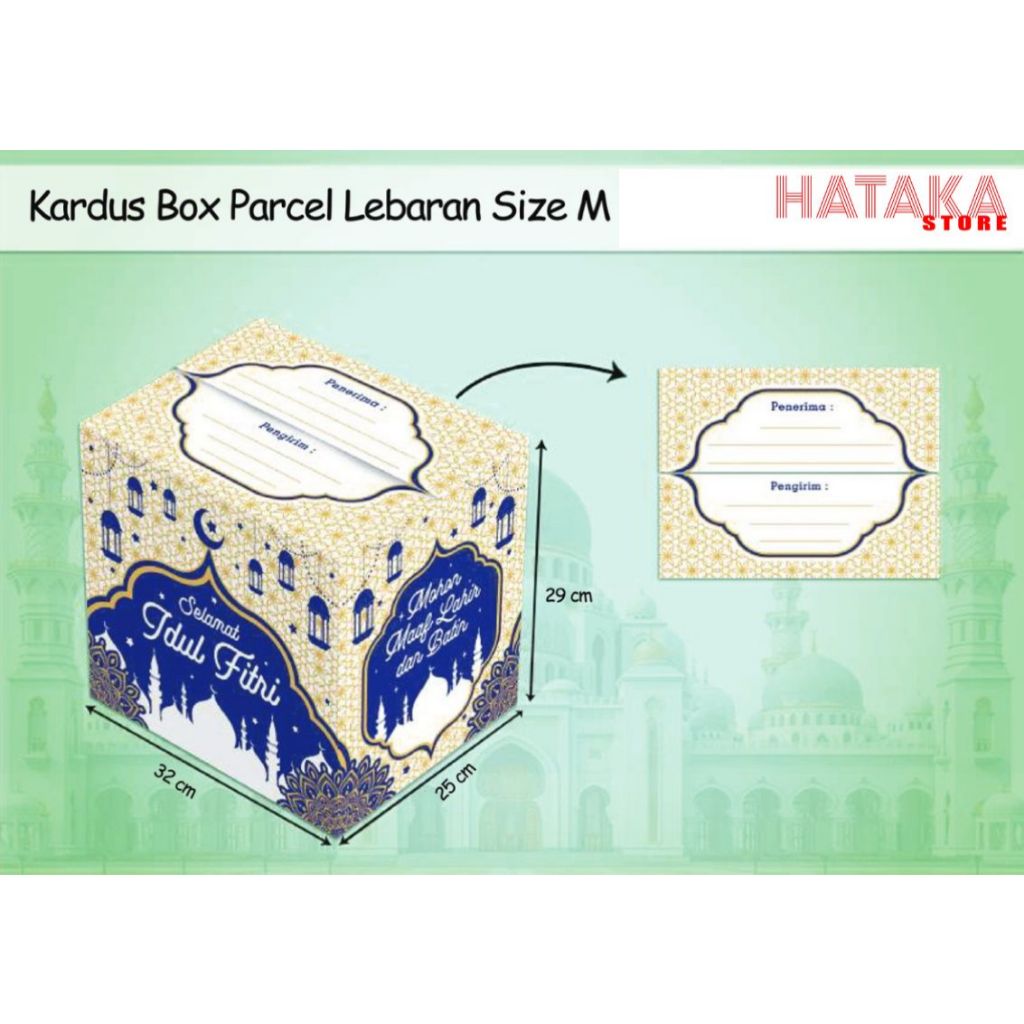 

Kardus Box Parsel Lebaran Tebaru 2025 Box Parsel Idul Fitri Hampers Ukuran 32Cm X 25Cm X 29Cm