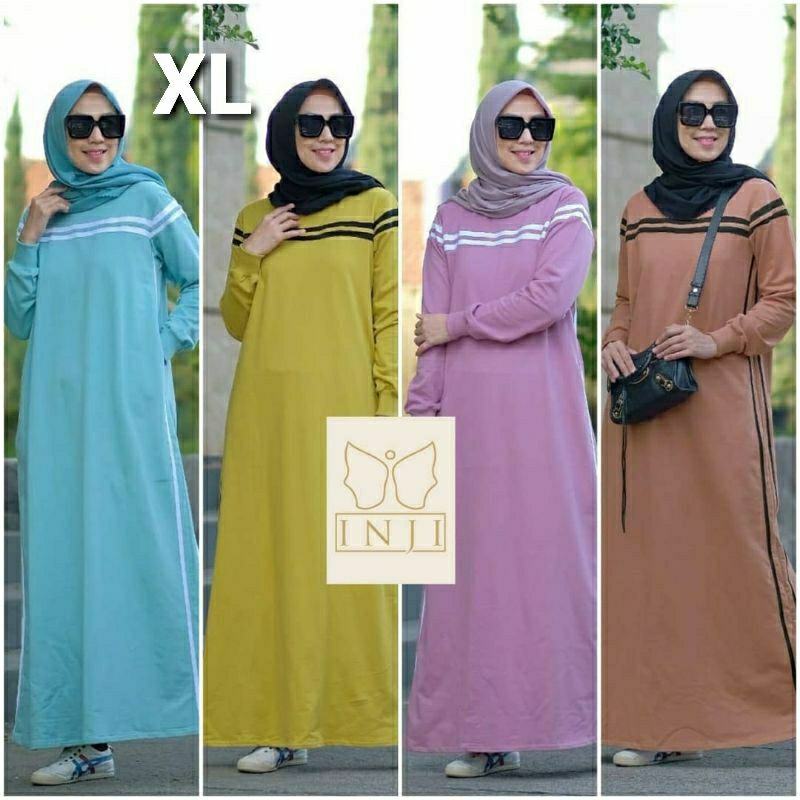 (READY STOK) GAMIS SAFIRAH INJI KAOS COMBED // FASHION DRESS KAOS WANITA JUMBO // GAMIS JUMBO