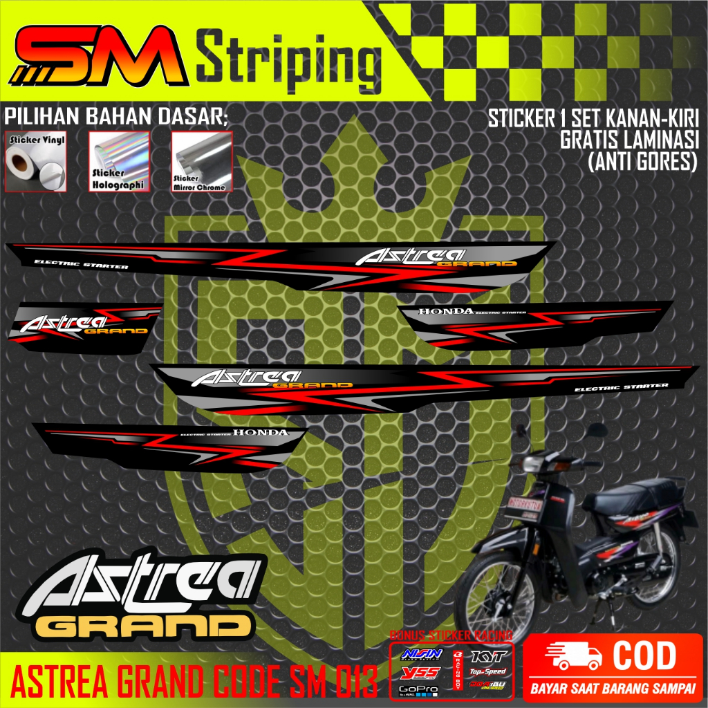 Stiker Variasi Astrea Legenda Striping Legenda ASTREA