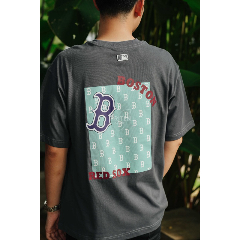 MLB Korea NY Yankees Monotive Tee Grey Original / Baju Kaos MLB Authentic