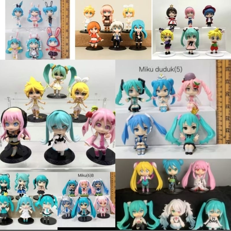 hatsune miku figure set 6 rin miku len