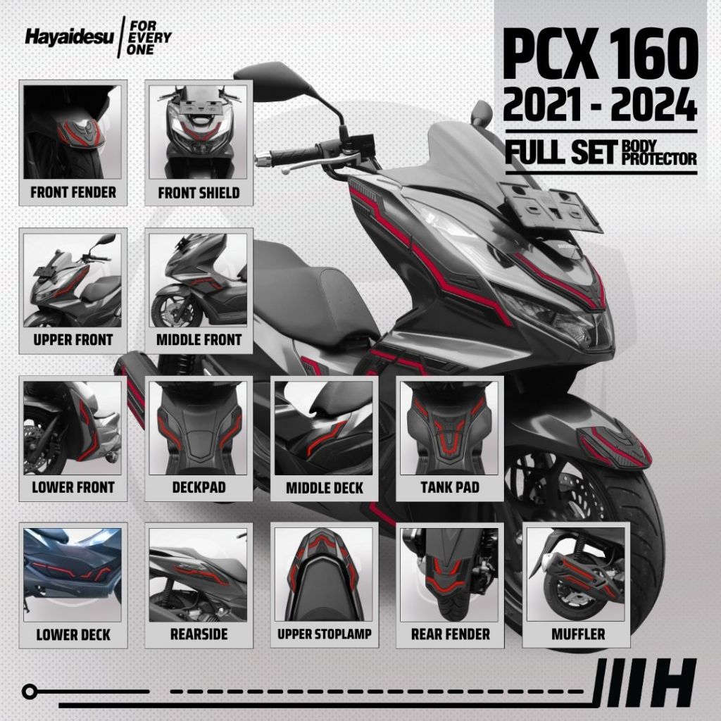 Hayaidesu Body Protector PCX 160 (2021-2024) Full Set Cover