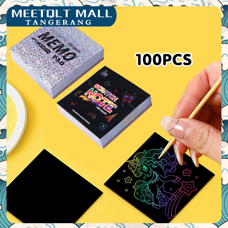 

Scratch Note-Warni Scratch Book-Grafiti Scratch Book-Cardboard Mini Hitam