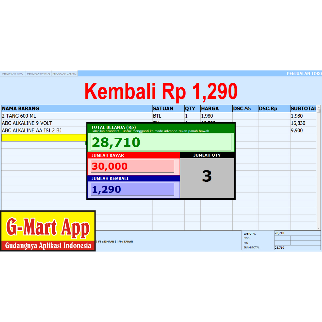 Promo Aplikasi Penjualan Toko Minimarket SID Retail