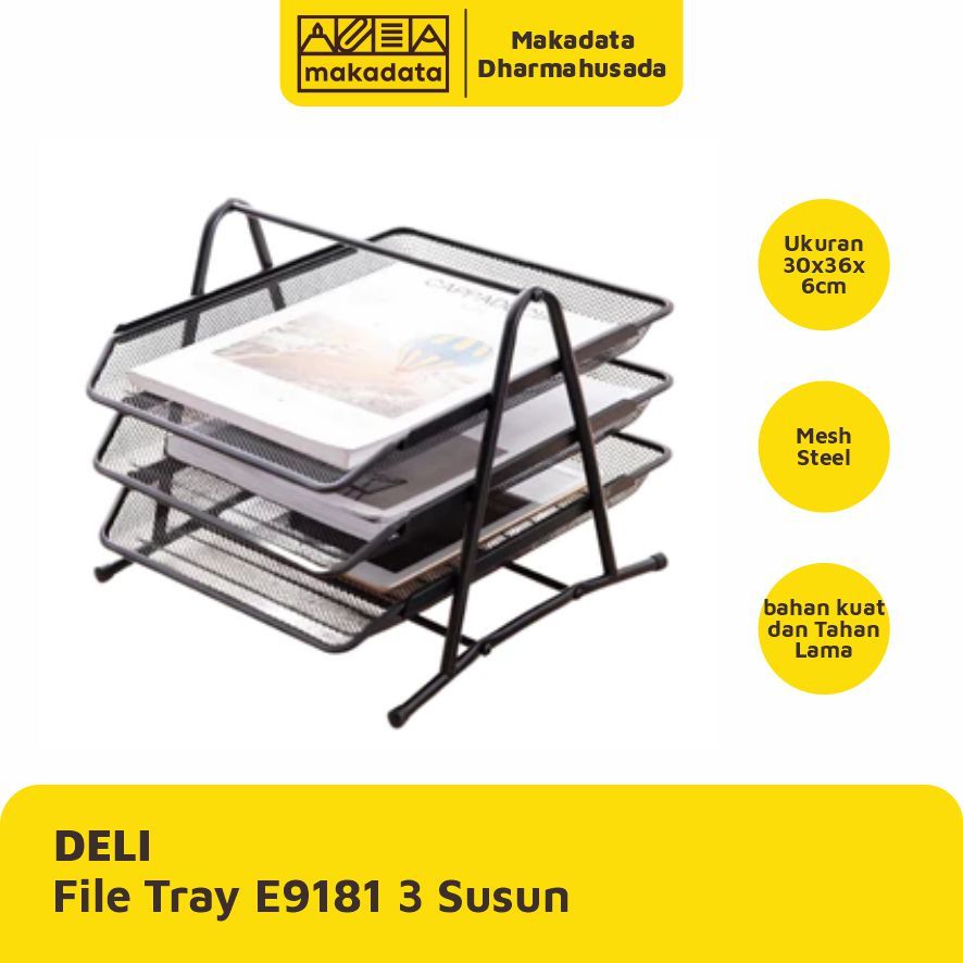 

DELI DOC TRAY 3 SUSUN E9181 BLACK