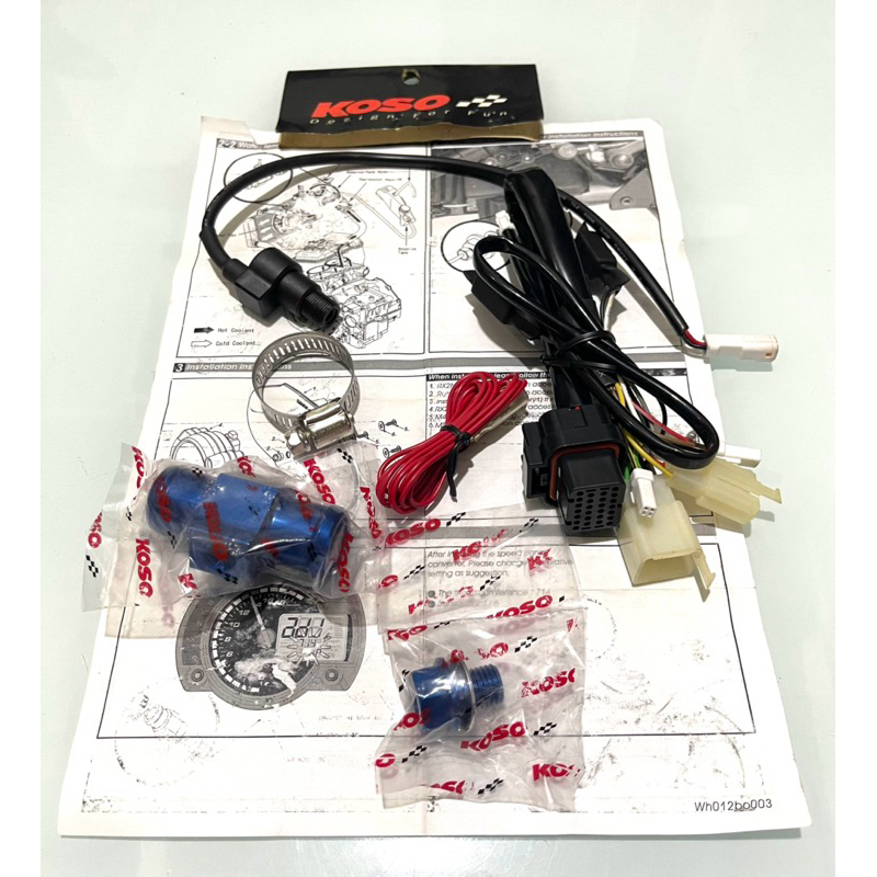 Kabel Kit Set | Sensor suhu ninja 250R untuk speedo koso RX2N original Koso