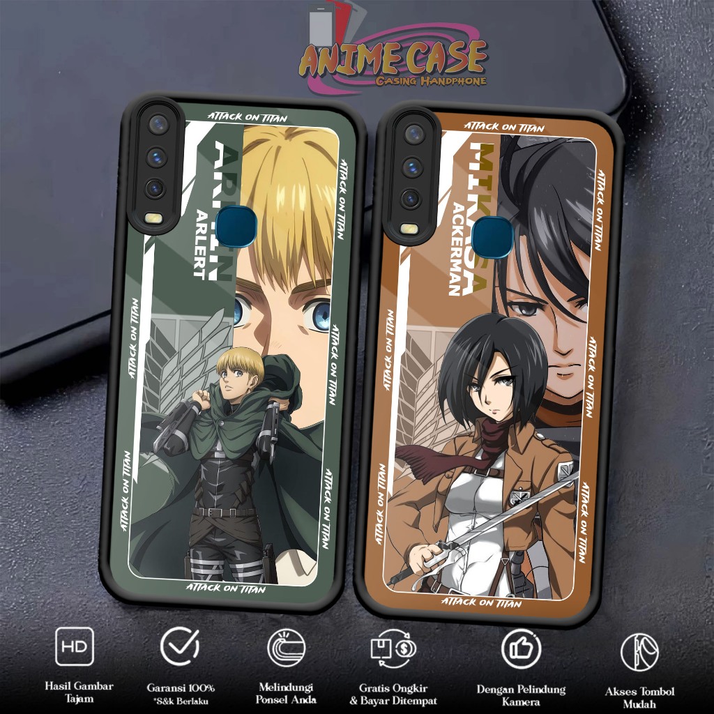 Case VIVO Y12 Y15 Y17 Anime Case motif [ AOT ] Case Hp Glossy Casing Hardcase Softcase Bisa cod
