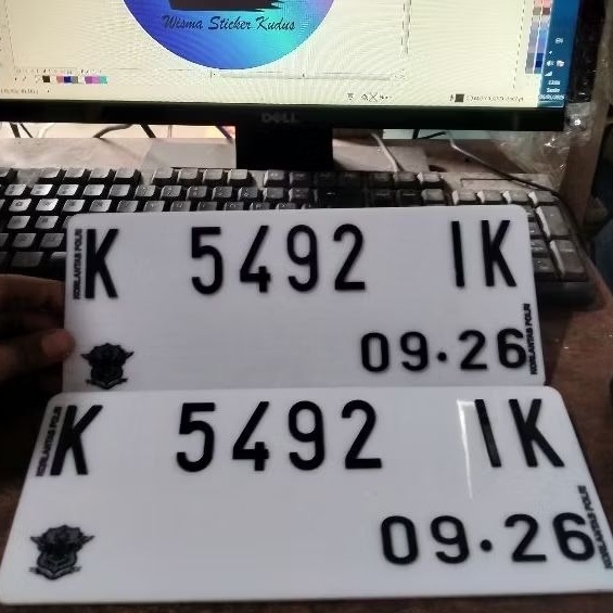 Plat Nomor Akrilik Motor / Plat Nomor Variasi / Plat Nomor Set Depan Belakang / Plat Nomer Akrilik V