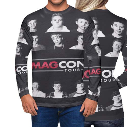 Kaos Magcon Boys Tshirt Tangan Panjang Fullprint Unisex Casual Bahan Polyester Jersey New Premium Je