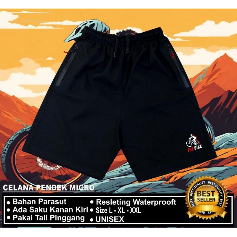 Celana Pendek Pria Parasut Mikro Celana Bawahan Olahraga Sepeda Gowes