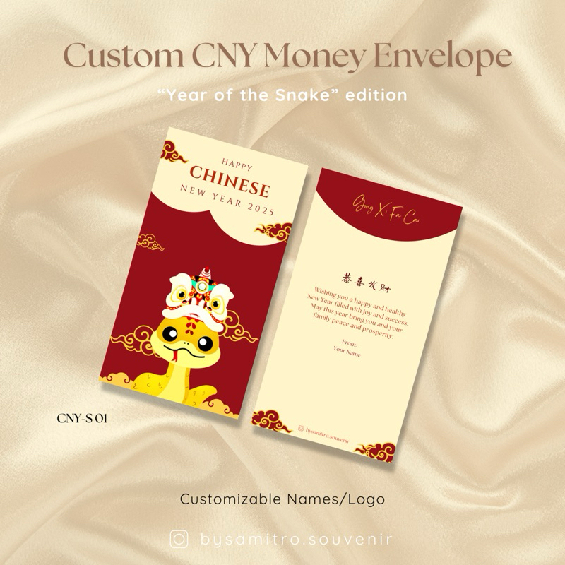 

Custom Angpao Tahun Ular 2025 isi 6 - 1st Edition - Chinese New Year