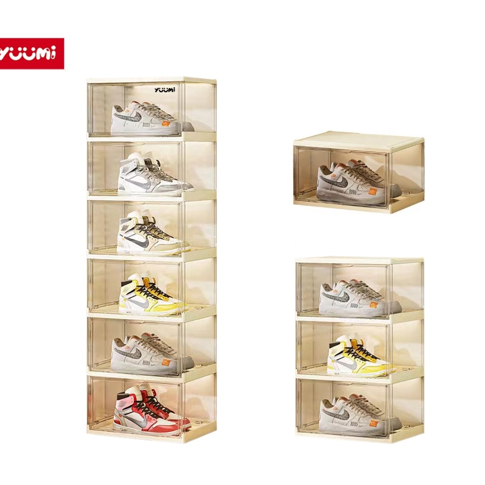 Terbaik Yuumi Kotak Sepatu Transparan Acrylic Extra Besar  Lipat Multifungsi Magnetic Door Anti Debu