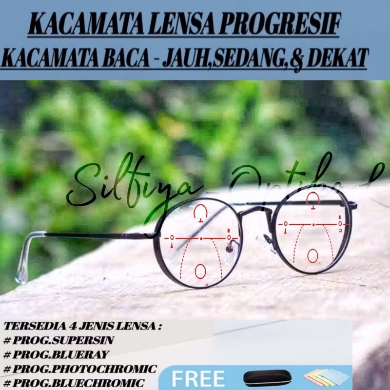 KACAMATA PLUS BACA DAN JALAN PROGRESIF FRAME 1738